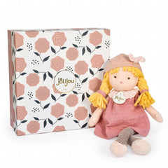Papusa Eva, 30 cm, material textil, roz - Jolijou - Publisol.ro