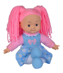 Papusa flower dolly din material textil 38cm cu parul roz, Simba - Publisol.ro