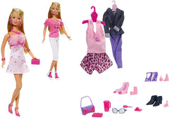 Papusa steffi mega fashion set cu hainute de schimb, Simba - Publisol.ro