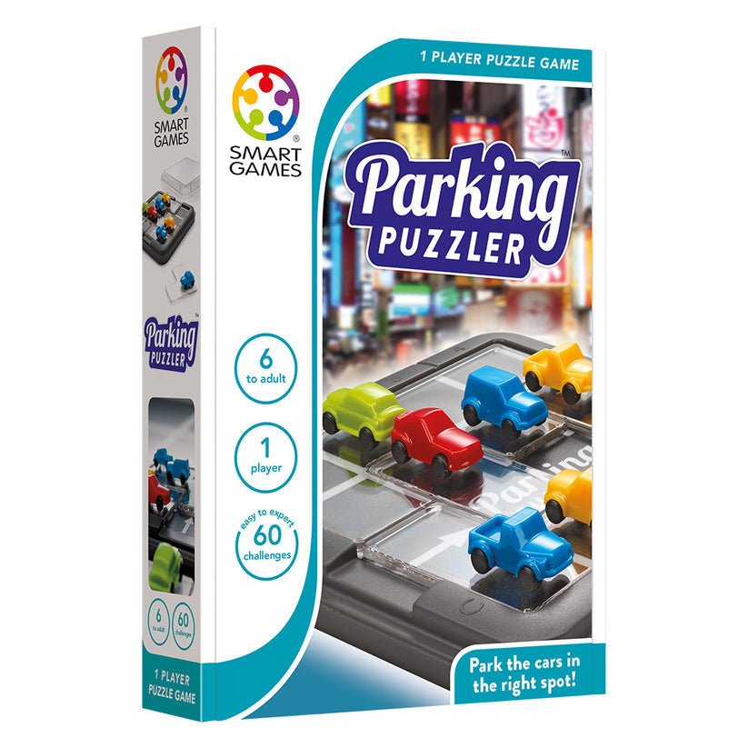 Parking Puzzler, , joc de logica cu 60 de provocari, 6+ ani, editie internationala, Smart Games - Publisol.ro