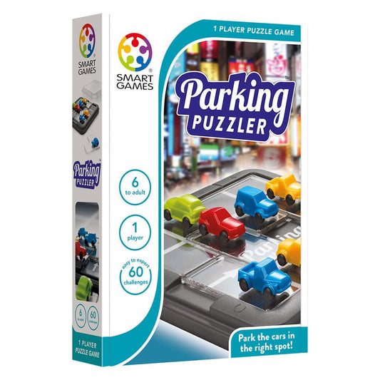Parking Puzzler, , joc de logica cu 60 de provocari, 6+ ani, editie internationala, Smart Games - Publisol.ro