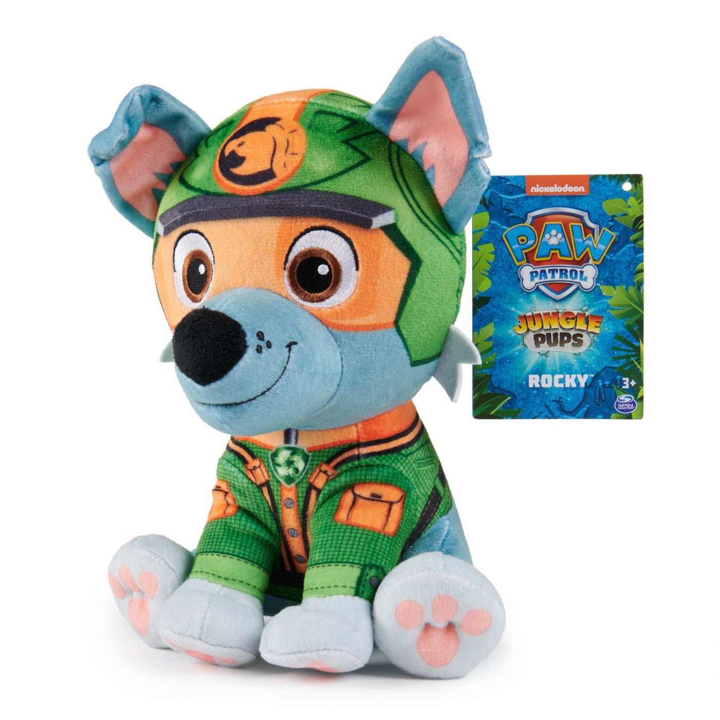 Patrula catelusilor jungle jucarie de plus rocky 20cm, Spin Master - Publisol.ro