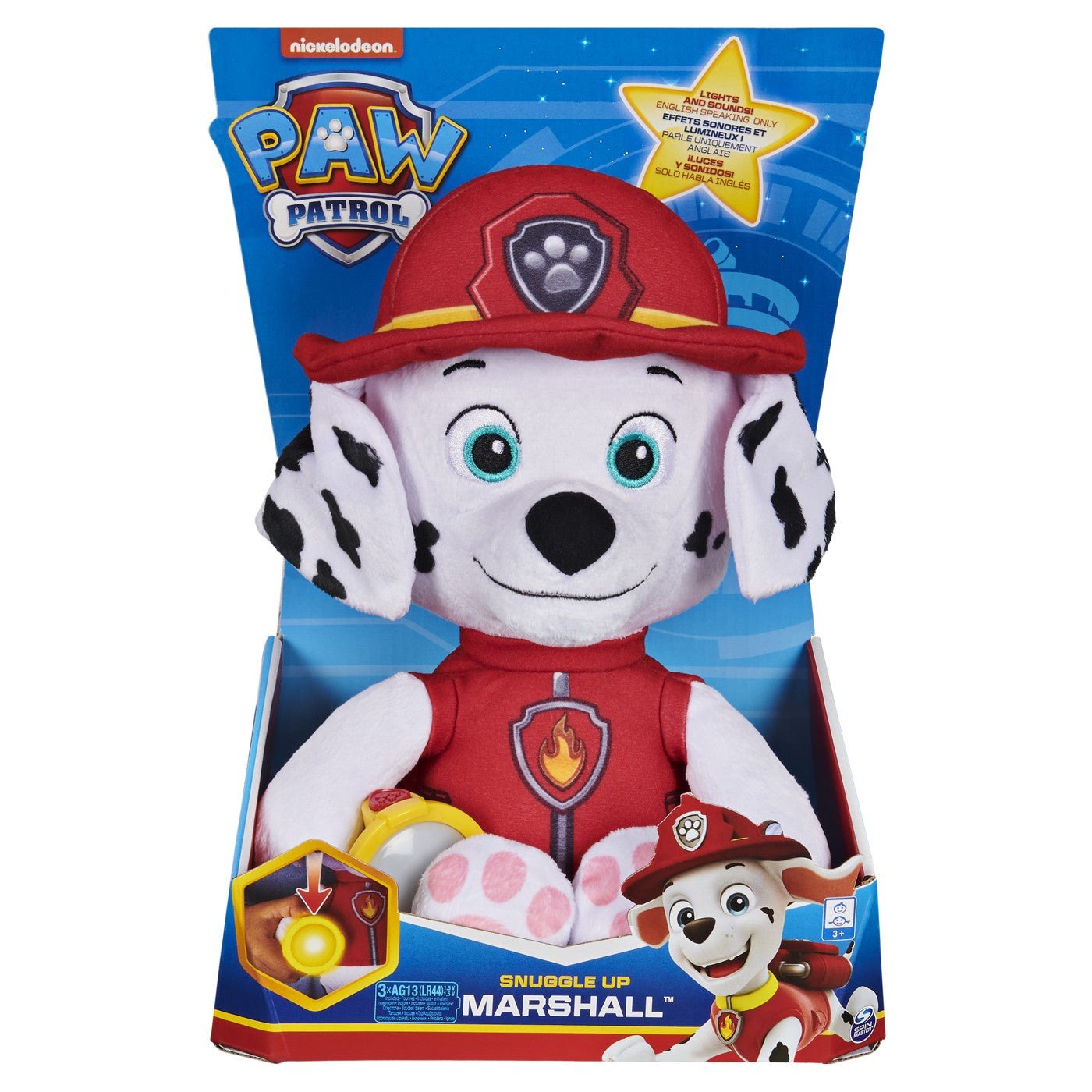 Patrula catelusilor plus snuggle up marshall cu burtica luminoasa, Spin Master - Publisol.ro