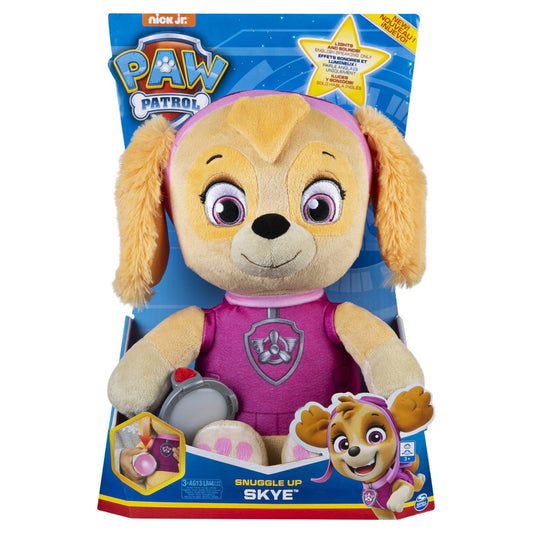 Patrula catelusilor plus snuggle up skye cu burtica luminoasa, Spin Master - Publisol.ro