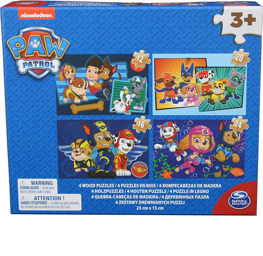 Patrula catelusilor puzzle 4in1 din lemn, Spin Master - Publisol.ro