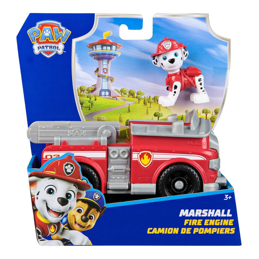 Patrula catelusilor set vehicul de baza masina de pompieri si figurina Marshall - Publisol.ro