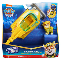 Patrula catelusilor vehicul catelusii acvatici figurina rubble si vehiculul rechin ciocan, Spin Master - Publisol.ro