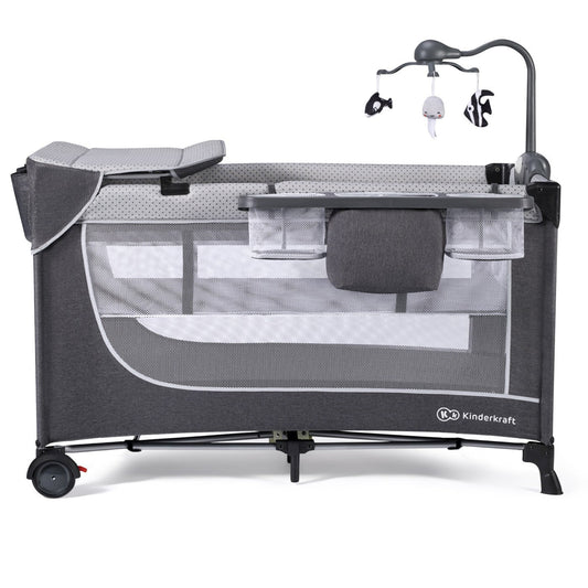 Patut de calatorie Kinderkraft leody, cu accesorii, grey - Publisol.ro