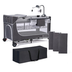 Patut de calatorie Kinderkraft leody, cu accesorii, grey - Publisol.ro