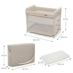 Patut de calatorie Kinderkraft moon dream, beige - Publisol.ro