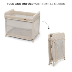 Patut de calatorie Kinderkraft moon dream, beige - Publisol.ro