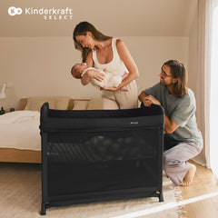 Patut de calatorie Kinderkraft moon dream, black - Publisol.ro