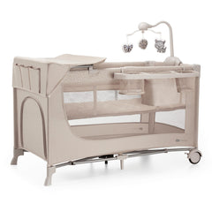 Patut travel Kinderkraft joy2, cu accesorii, beige - Publisol.ro