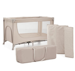 Patut travel Kinderkraft joy2, cu accesorii, beige - Publisol.ro