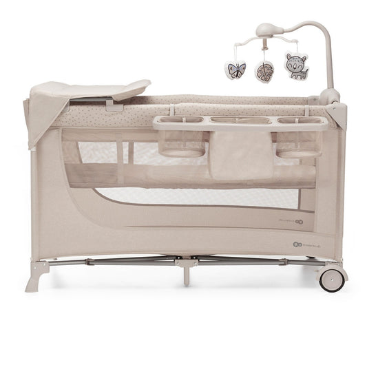Patut travel Kinderkraft joy2, cu accesorii, beige - Publisol.ro