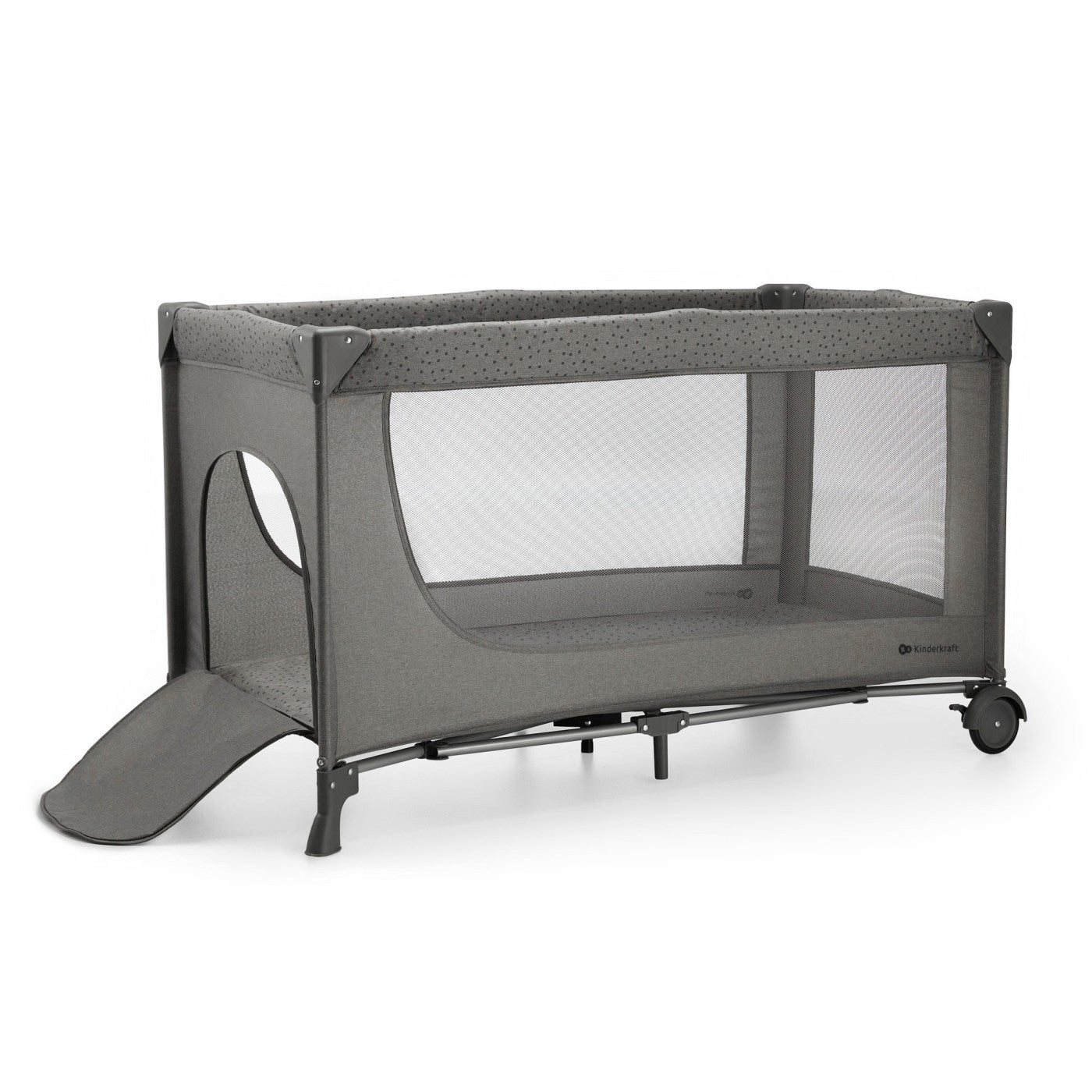 Patut travel Kinderkraft joy2, cu accesorii, dark grey - Publisol.ro