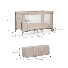 Patut travel Kinderkraft joy2, fara accesorii, beige - Publisol.ro