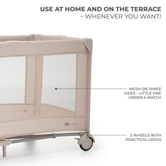 Patut travel Kinderkraft joy2, fara accesorii, beige - Publisol.ro
