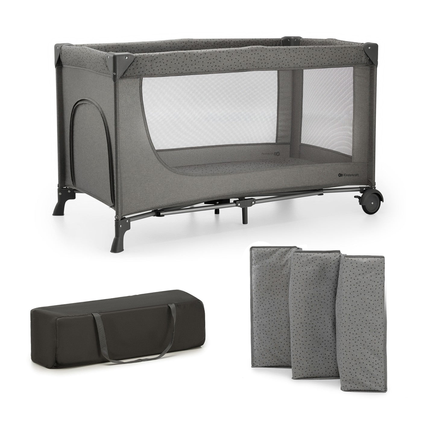 Patut travel Kinderkraft joy2, fara accesorii, dark grey - Publisol.ro