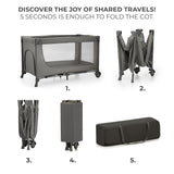 Patut travel Kinderkraft joy2, fara accesorii, dark grey - Publisol.ro