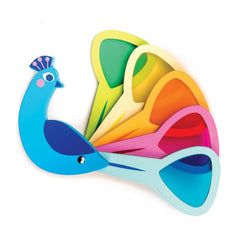 Paunul colorat, din lemn premium - Peacock Colours - Tender Leaf Toys - Publisol.ro