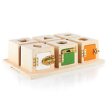 Peekaboo Lock Boxes, cutiute cu incuietori, Guidecraft - Publisol.ro