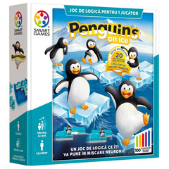 Penguins on Ice, joc de logica cu 100 de provocari, 6+ ani, editie lb. Romana, Smart Games - Publisol.ro