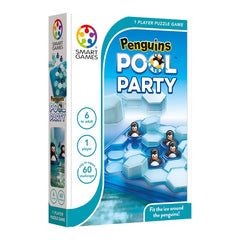 Penguins Pool Party, joc de logica cu 60 de provocari, 6+ ani, editie internationala, Smart Games - Publisol.ro