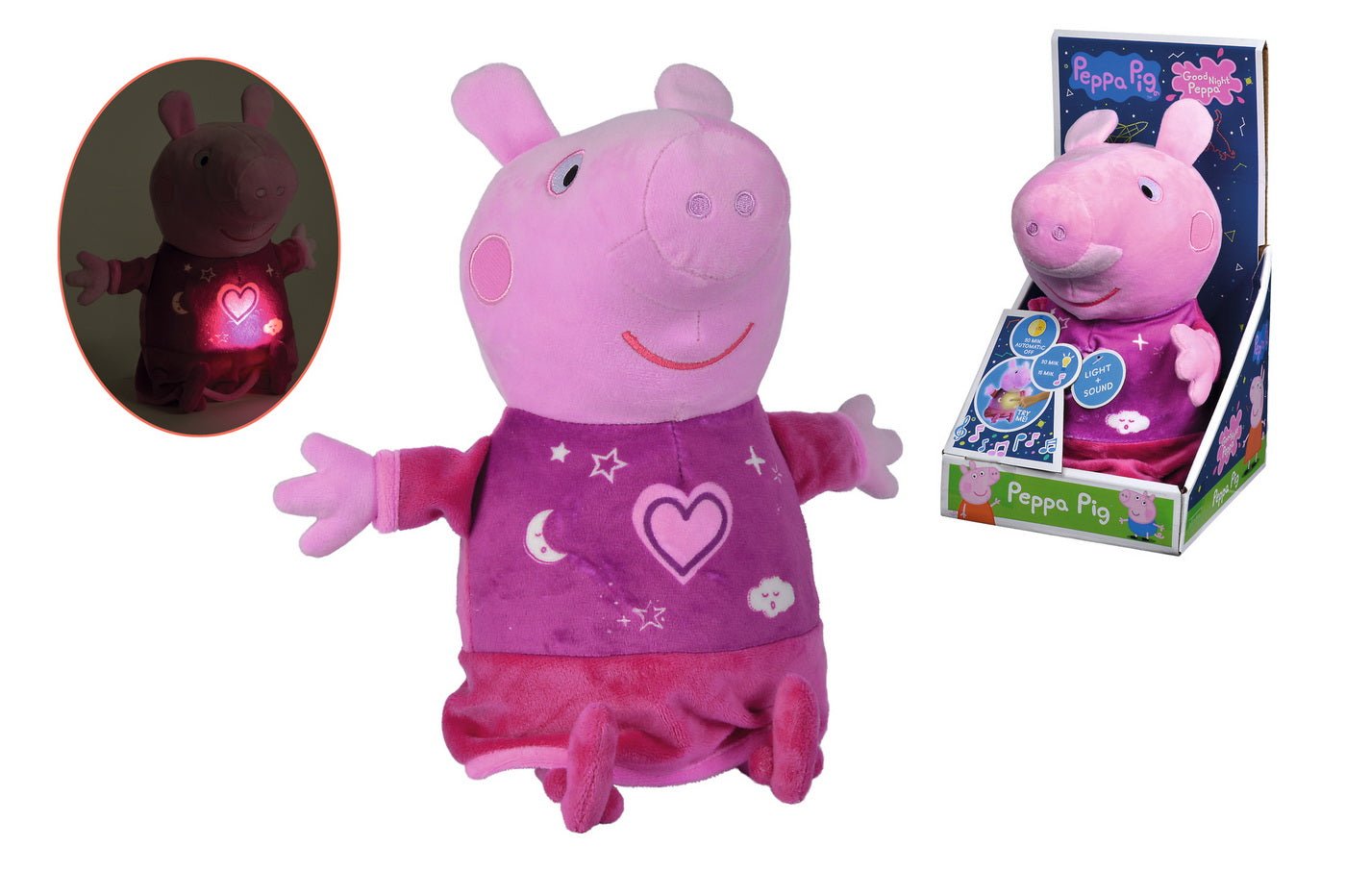Peppa pig plus noapte buna 25cm, Simba - Publisol.ro