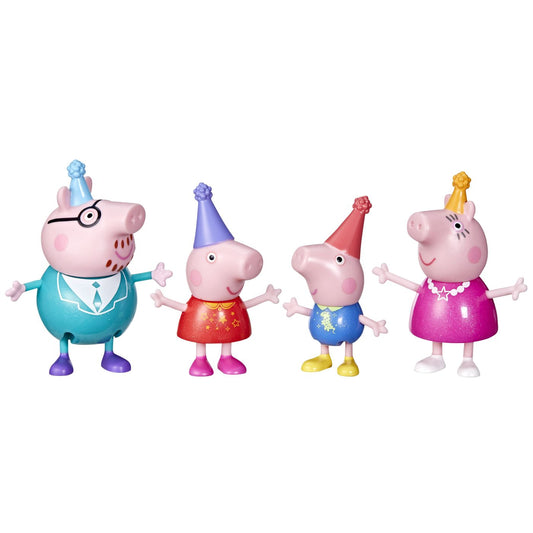 Peppa pig set figurine petrecere in familia pig, Hasbro - Publisol.ro