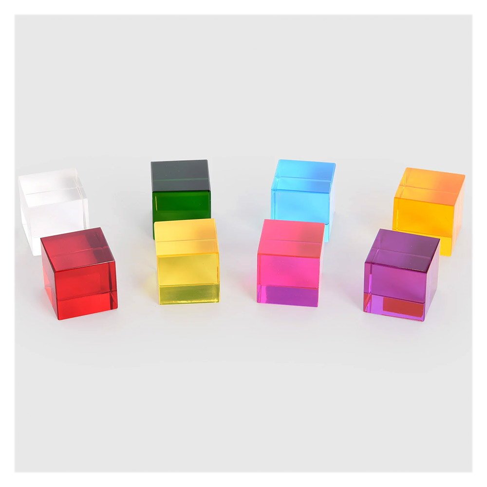 Perception Cubes, cuburi translucide, 8 piese, TickiT - Publisol.ro