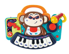 Pianina bebe maimutica dj cu lumini sunete si microfon, Jucarii Bebe - Publisol.ro