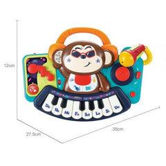 Pianina bebe maimutica dj cu lumini sunete si microfon, Jucarii Bebe - Publisol.ro