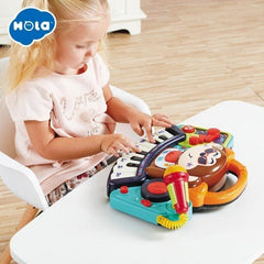 Pianina bebe maimutica dj cu lumini sunete si microfon, Jucarii Bebe - Publisol.ro