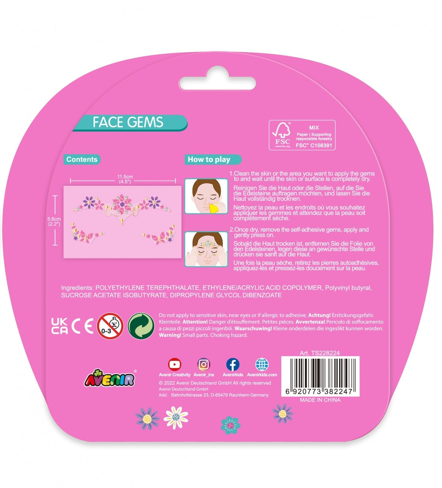 Pietre stralucitoare pentru fata - Flori - Avenir - Publisol.ro