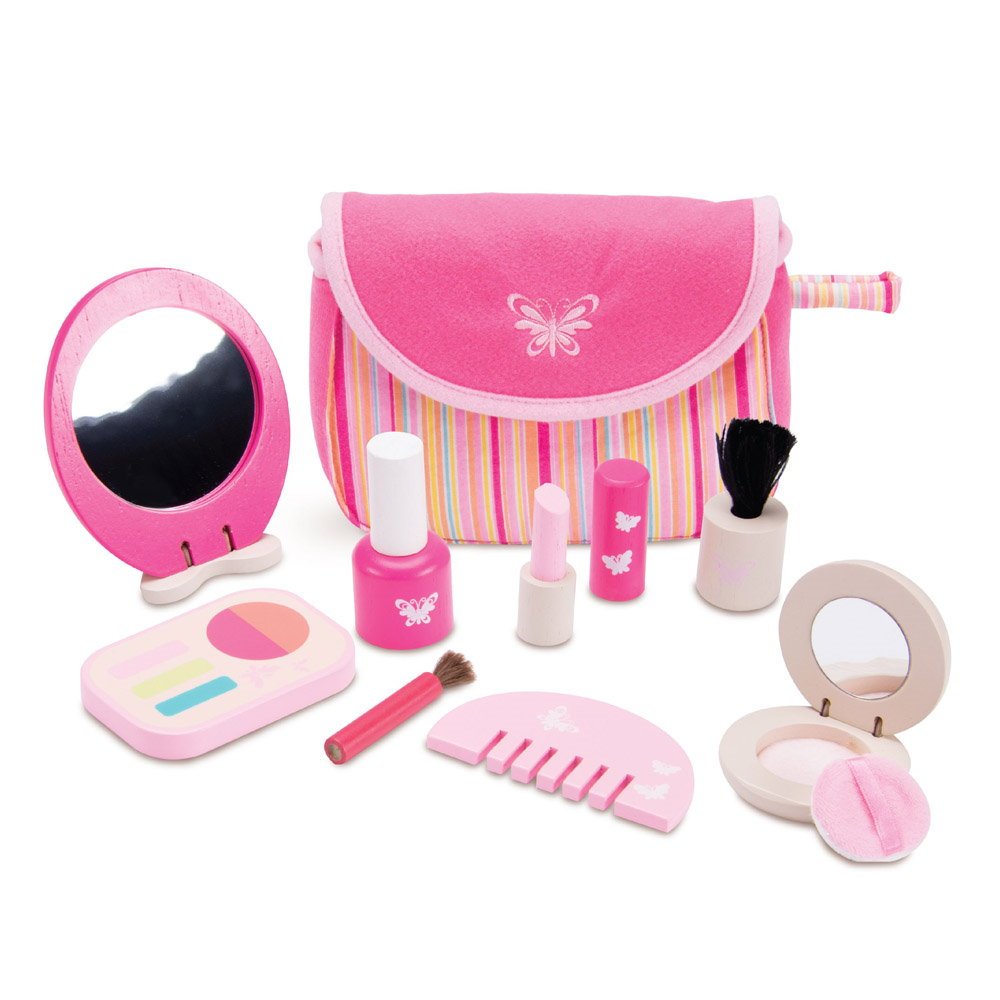 Pinky cosmetic set cu accesorii din lemn, Wonderworld - Publisol.ro