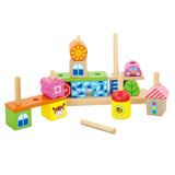 Piramida Montessori Oraselul Copiilor, Viga Toys - Publisol.ro