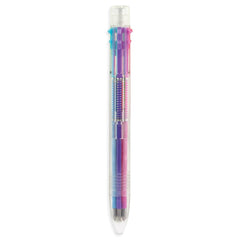 Pix cu gel multicolor cu 6 culori si mecanism retractabil - Ooly