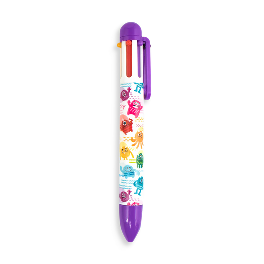 Pix multicolor cu 6 culori si mecanism retractabil Monstruleti - Ooly