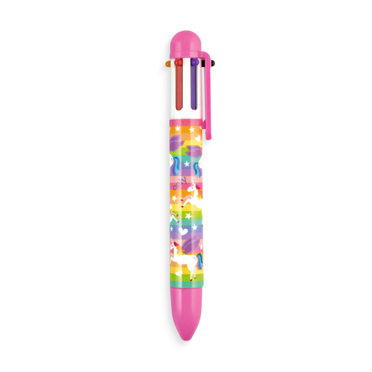 Pix multicolor cu 6 culori si mecanism retractabil Unicorni - Ooly