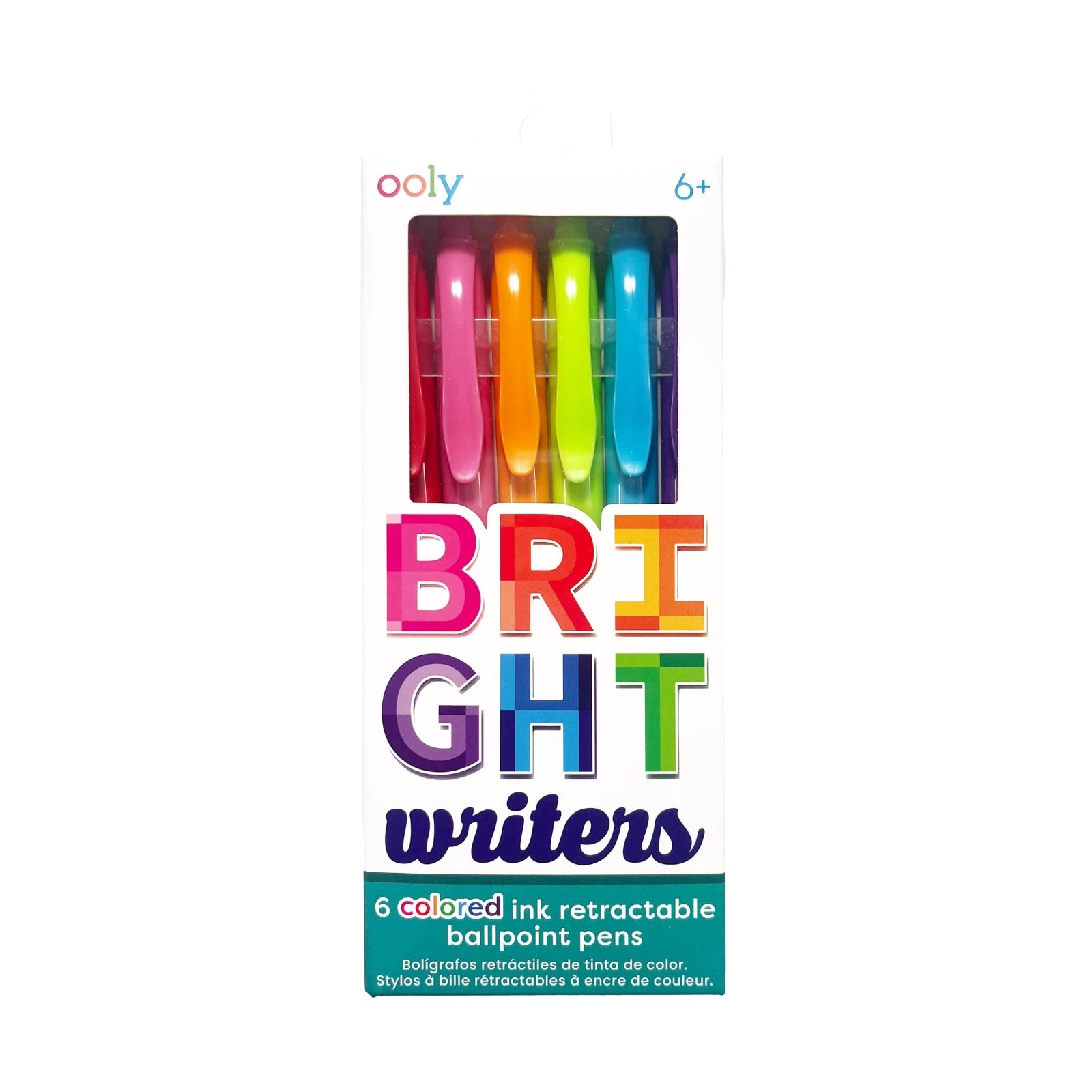 Pixuri colorate retractabile Bright Writers - set de 6 - Ooly - Publisol.ro