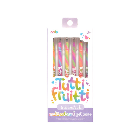 Pixuri cu gel colorate parfumate Tutti Fruitti - Set de 6 - Ooly