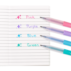 Pixuri retractabile cu gel si sclipici, Oh My Glitter!, set 4 culori - Ooly