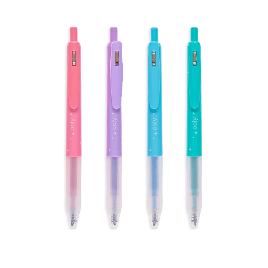 Pixuri retractabile cu gel si sclipici, Oh My Glitter!, set 4 culori - Ooly - Publisol.ro