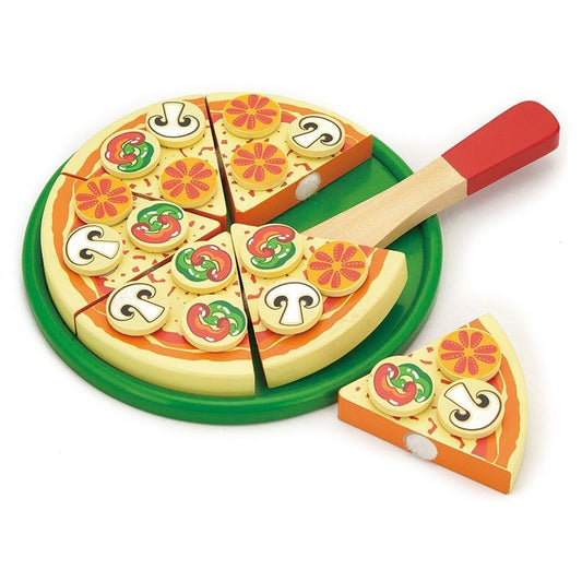 Pizza feliabila din lemn, Viga Toys - Publisol.ro