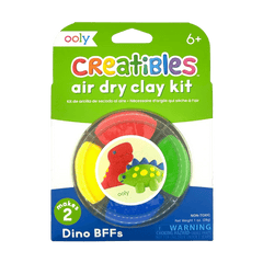 Plastilina cu uscare la aer - Dino, Creatibles, set DIY 4 culori - Ooly - Publisol.ro