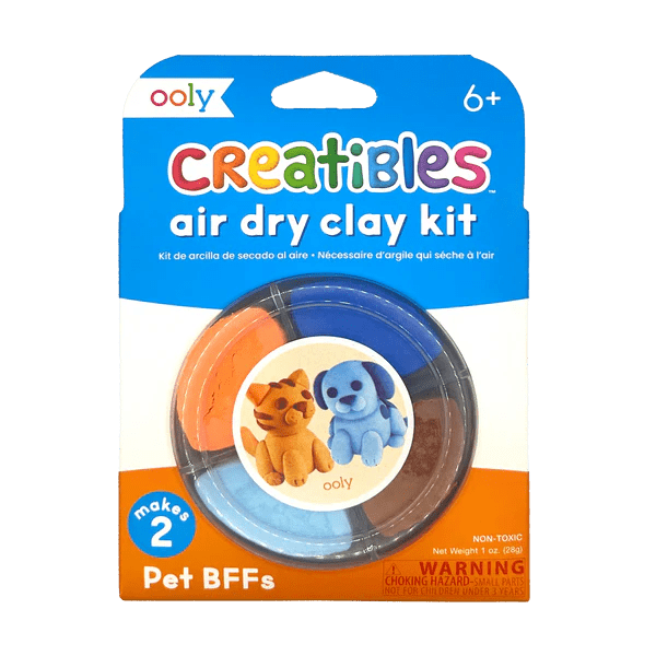 Plastilina cu uscare la aer - Pet, Creatibles, set DIY 4 culori - Ooly - Publisol.ro
