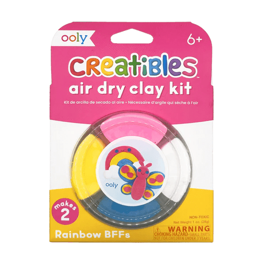Plastilina cu uscare la aer - Rainbow, Creatibles, set DIY 4 culori - Ooly - Publisol.ro