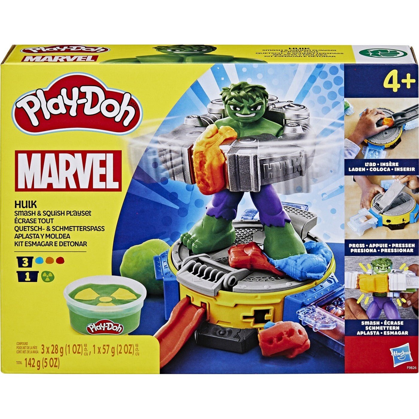Play doh marvel set hulk loveste si zdrobeste, Hasbro - Publisol.ro