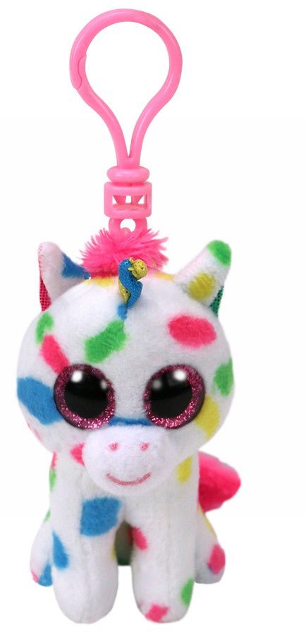 Plus breloc ty 8.5cm boos harmonie unicornul cu buline, TY - Publisol.ro